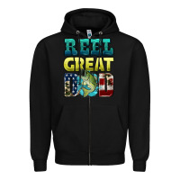 Black reely great dad Zipper Hoodie - HRA Design Shop