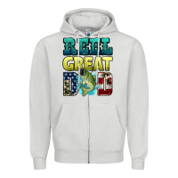 Dove Grey reely great dad Zipper Hoodie - HRA Design Shop