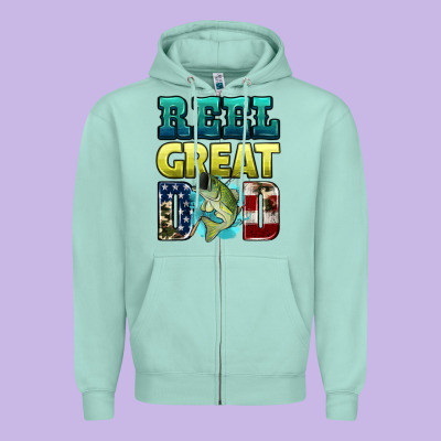 Reely Great Dad Zipper Hoodie Designed By Hra Design Shop