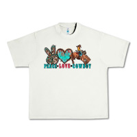 Pistachio peace love cowboy Urban Heavy Tee - Zillion Design Studio