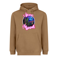 Toasted Coconut neon moon Heavyweight Hoodie - JahusDesignShop