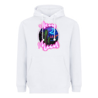 White neon moon Heavyweight Hoodie - JahusDesignShop