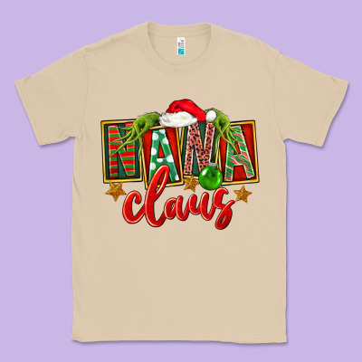 Christmas Nana Claus Classic Tee Designed By Fadigitalartstudio