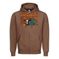 Chestnut thankful mama holstein cow Zipper Hoodie - RacoonDesign