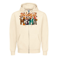 Sandshell thankful mama holstein cow Zipper Hoodie - RacoonDesign