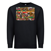 Black western serape cowhide and leopard background Premium Sweatshirt - Artiststas