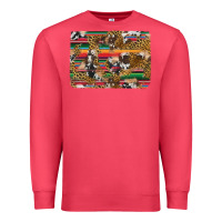 Cardinal western serape cowhide and leopard background Premium Sweatshirt - Artiststas