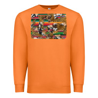 Carrot western serape cowhide and leopard background Premium Sweatshirt - Artiststas