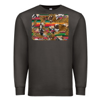 Smoke western serape cowhide and leopard background Premium Sweatshirt - Artiststas