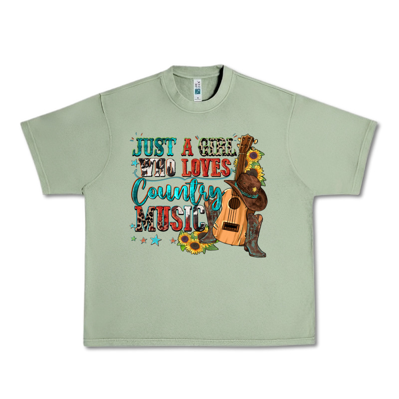 Just A Girl Who Loves Country Music Urban Heavy Tee by Zillion Design Studio | Teevron
