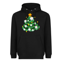 Black Christmas tree with teeth Heavyweight Hoodie - AdoDesignShop
