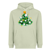Matcha Christmas tree with teeth Heavyweight Hoodie - AdoDesignShop