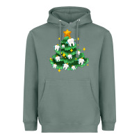 Sage Christmas tree with teeth Heavyweight Hoodie - AdoDesignShop