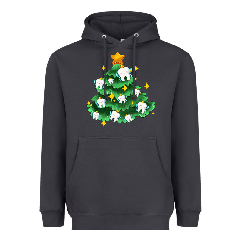 Christmas Tree With Teeth Heavyweight Hoodie by AdoDesignShop | Teevron
