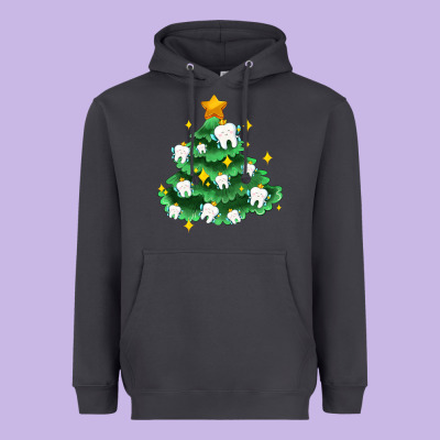 Christmas Tree With Teeth Heavyweight Hoodie Designed By Adodesignshop