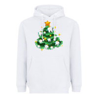 White Christmas tree with teeth Heavyweight Hoodie - AdoDesignShop