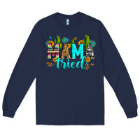 Navy mama tried Long Sleeve Tee - Zillion Design Studio