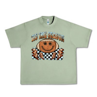 Oil Green tis the season football smiley face Urban Heavy Tee - BarkalooDesign