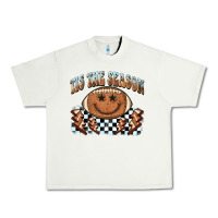 Pistachio tis the season football smiley face Urban Heavy Tee - BarkalooDesign