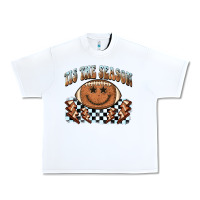 White tis the season football smiley face Urban Heavy Tee - BarkalooDesign