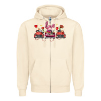 Sandshell valentine's day farm trucks farm animals Zipper Hoodie - FaDigitalArtStudio