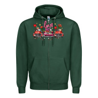Sports Green valentine's day farm trucks farm animals Zipper Hoodie - FaDigitalArtStudio