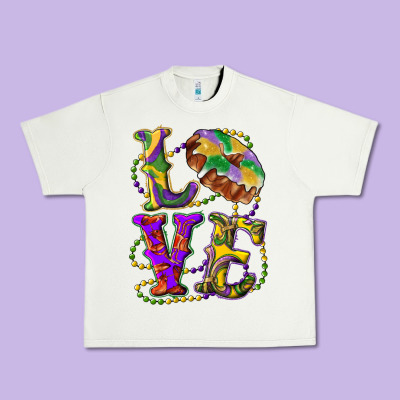 Mardi Gras Love With King Cake Urban Heavy Tee Designed By Ranaportraitstore
