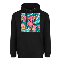 Black nurse slippers seamless pattern Heavyweight Hoodie - BundleAndBundleShop
