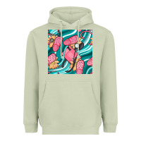 Matcha nurse slippers seamless pattern Heavyweight Hoodie - BundleAndBundleShop