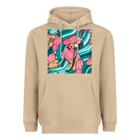 Mushroom nurse slippers seamless pattern Heavyweight Hoodie - BundleAndBundleShop
