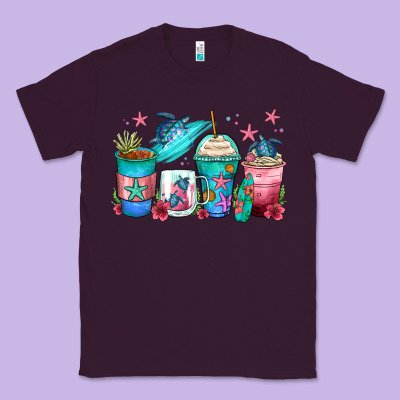 Turtle Coffee Cups Classic Tee Designed By Zillion Design Studio