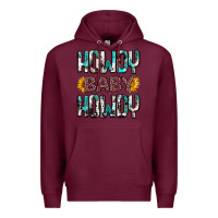 Burgundy western howdy baby howdy Premium Hoodie - NancyCooperArtShop