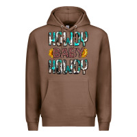 Chestnut western howdy baby howdy Premium Hoodie - NancyCooperArtShop