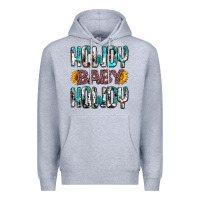 Heather Grey western howdy baby howdy Premium Hoodie - NancyCooperArtShop