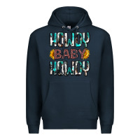 Navy western howdy baby howdy Premium Hoodie - NancyCooperArtShop