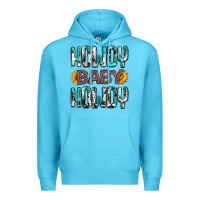Ocean Blue western howdy baby howdy Premium Hoodie - NancyCooperArtShop