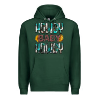 Sports Green western howdy baby howdy Premium Hoodie - NancyCooperArtShop