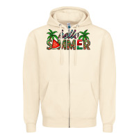 Sandshell hello summer Zipper Hoodie - CowhideDigitalArt