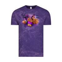 Cloud Purple Halloween sneaker and heel afro woman Vintage Tee - RanaPortraitStore