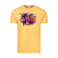 Vintage Mustard Halloween sneaker and heel afro woman Vintage Tee - RanaPortraitStore