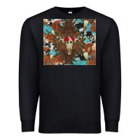 Black western floral bullskull cowhide and leopard Premium Sweatshirt - Artiststas
