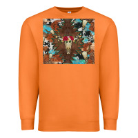 Carrot western floral bullskull cowhide and leopard Premium Sweatshirt - Artiststas