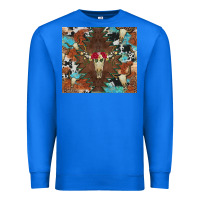 True Royal western floral bullskull cowhide and leopard Premium Sweatshirt - Artiststas