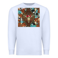 White western floral bullskull cowhide and leopard Premium Sweatshirt - Artiststas