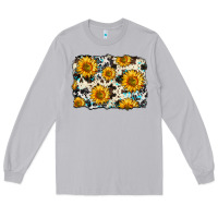 Moon Dust cowhide sunflower pattern Long Sleeve Tee - Zillion Design Studio