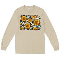 Mushroom cowhide sunflower pattern Long Sleeve Tee - Zillion Design Studio