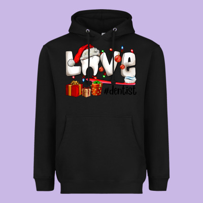 Christmas Love  Dentist Heavyweight Hoodie Designed By Adodesignshop
