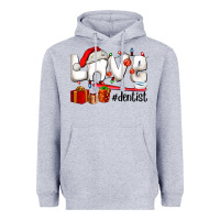 Heather Grey Christmas love  dentist Heavyweight Hoodie - AdoDesignShop