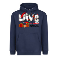 Navy Christmas love  dentist Heavyweight Hoodie - AdoDesignShop