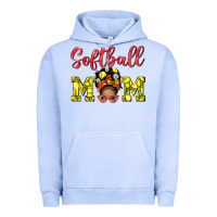 Pigment Grape Ice Softball Mom And Afro Messy Bun Mom Urban Hoodie - BundleAndBundleShop